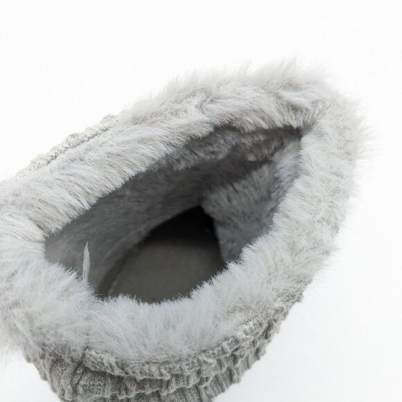 CHARTER CLUB Slouchy fur lined women's bootie slippers - GRAY - XL (11-12) - Picture 9 of 16